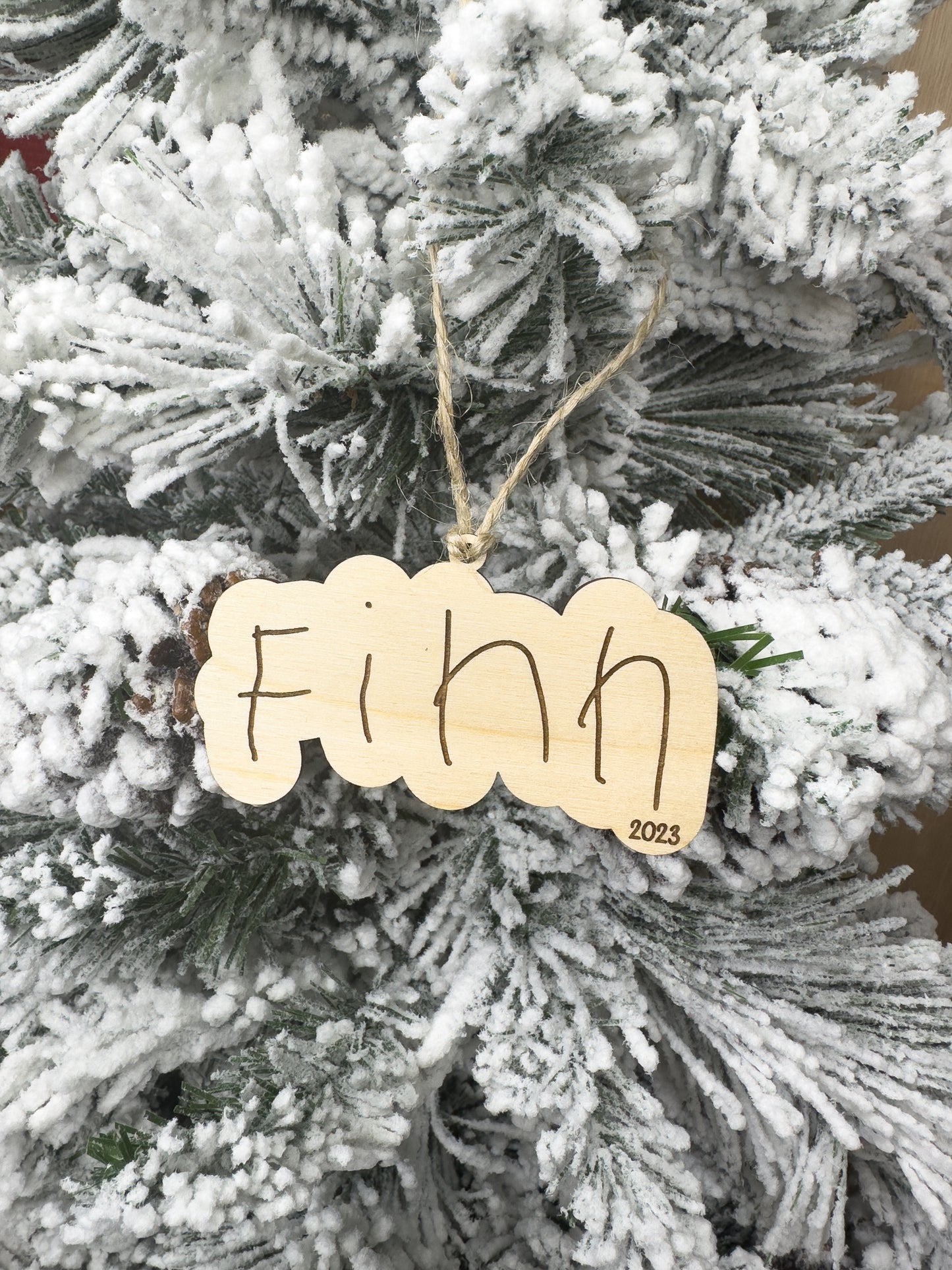 Children's Handwritten Name Ornament