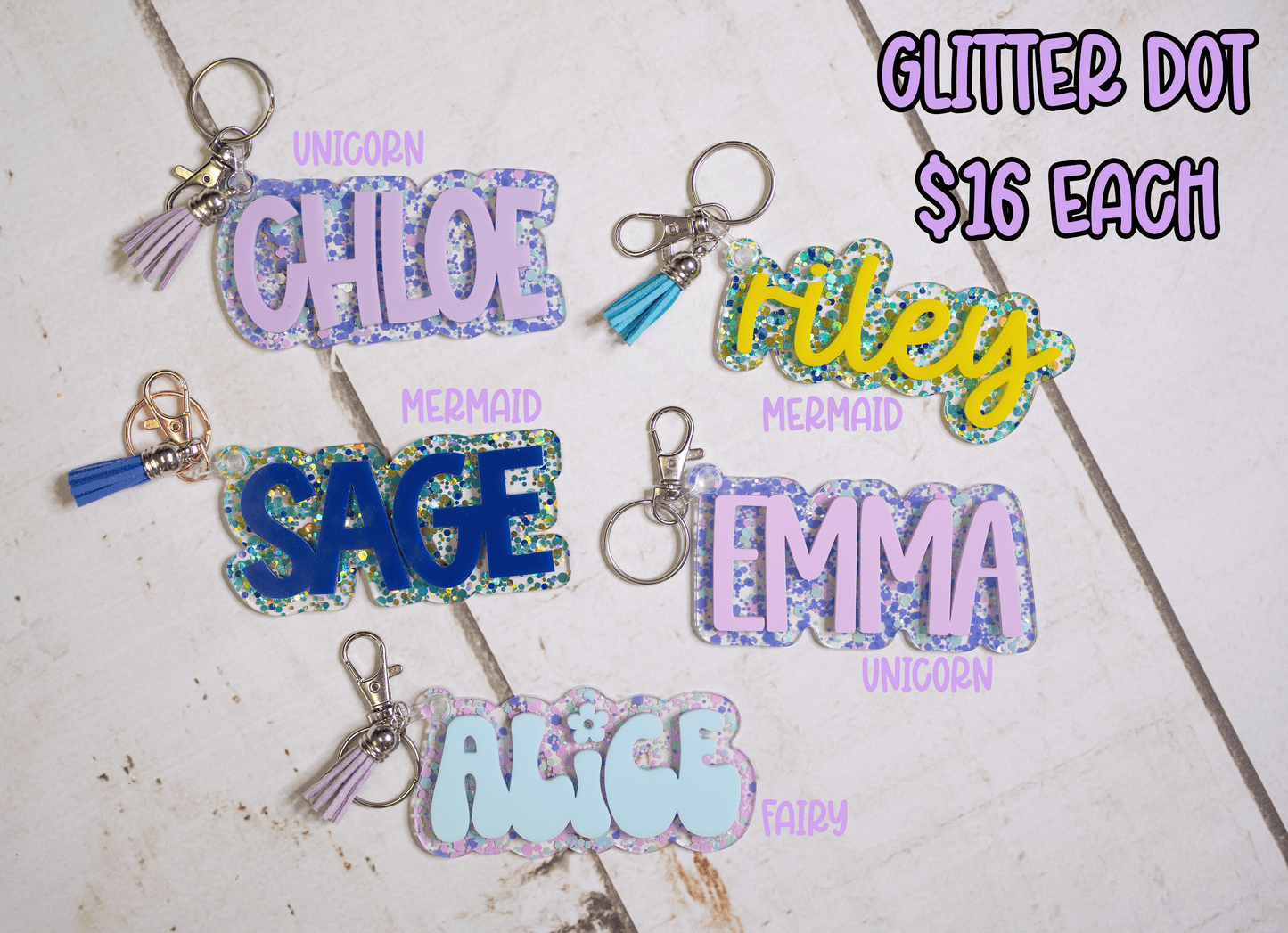 Specialty Acrylic Backpack Tag