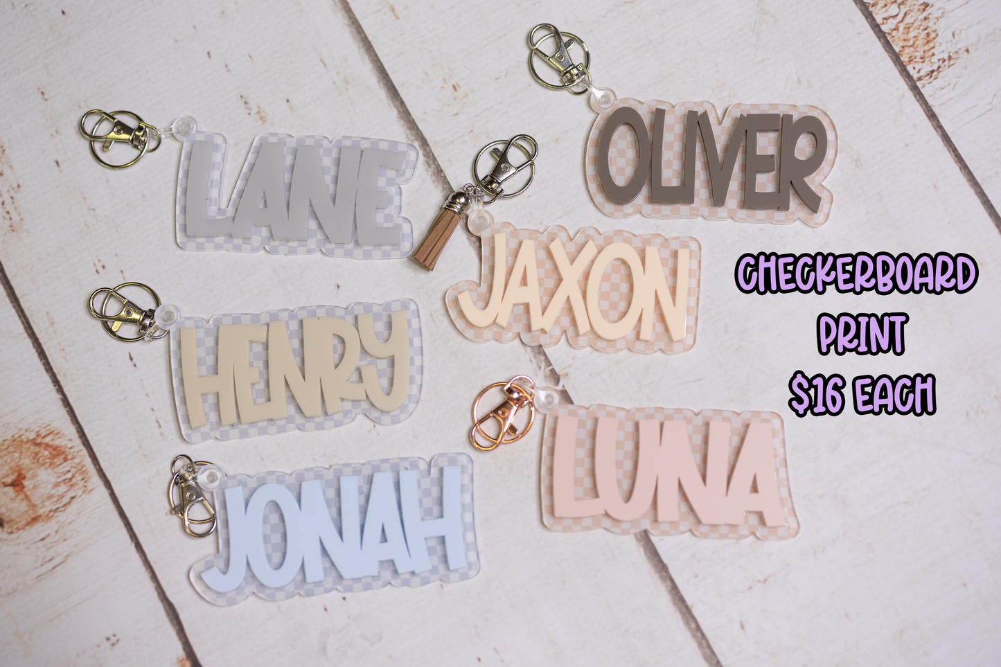 Specialty Acrylic Backpack Tag