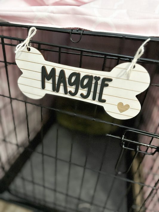 Custom Dog Crate Name Plate